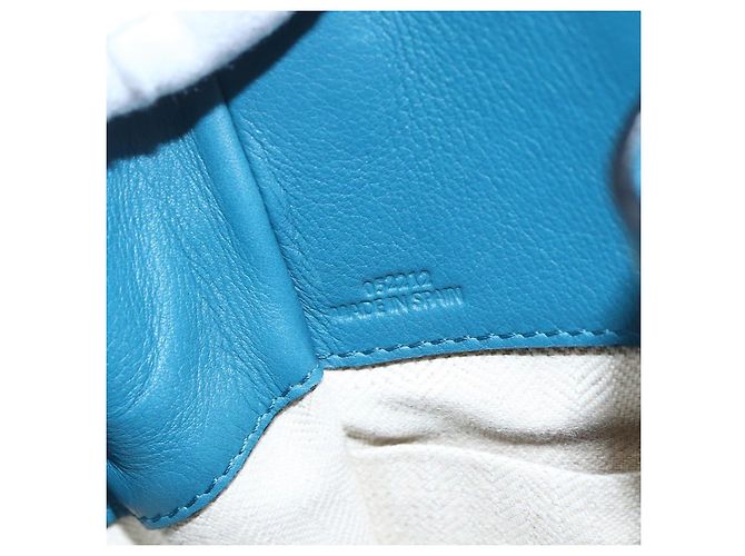 LOEWE Anagram Hammock Mini Borsa a Corda in Pelle Blu Oro Auth BA10330SM D'oro - vista 11
