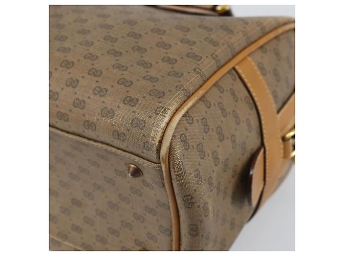 Gucci Borsa Boston Micro GG Supreme PVC Beige Oro 002 58 0165 Auth ep13225 D'oro - vista 15