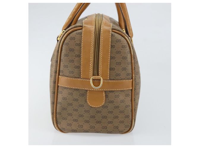 Gucci Borsa Boston Micro GG Supreme PVC Beige Oro 002 58 0165 Auth ep13225 D'oro - vista 4