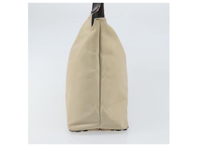 Burberry Borsa a Spalla in Nylon Beige Argento Auth bs33084 - vista 4