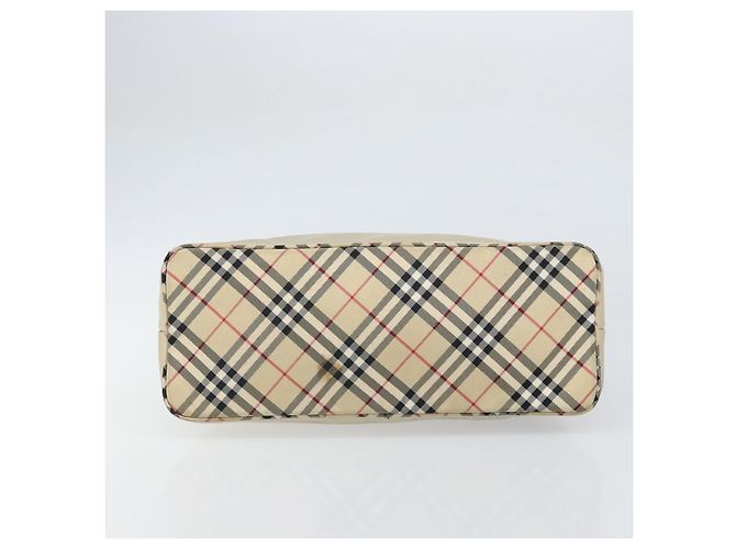 Burberry Borsa a Spalla in Nylon Beige Argento Auth bs33084 - vista 5