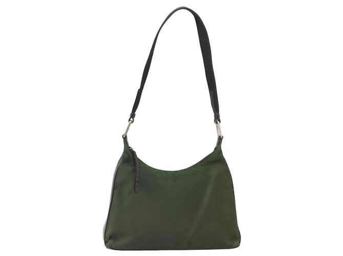 Borsa a Spalla PRADA in Nylon Khaki Auth bs33080 Cachi - vista 13