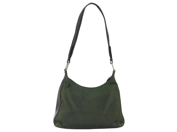 Borsa a Spalla PRADA in Nylon Khaki Auth bs33080 Cachi - vista 2