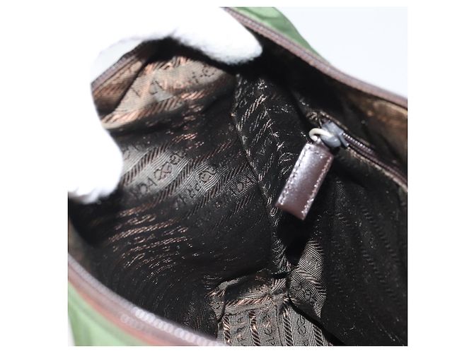 Borsa a Spalla PRADA in Nylon Khaki Auth bs33080 Cachi - vista 20