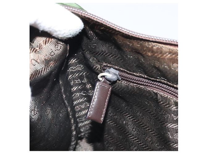 Borsa a Spalla PRADA in Nylon Khaki Auth bs33080 Cachi - vista 21