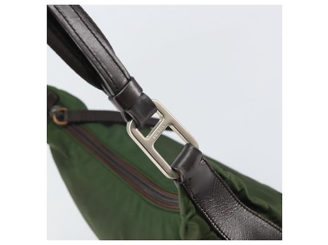 Borsa a Spalla PRADA in Nylon Khaki Auth bs33080 Cachi - vista 9