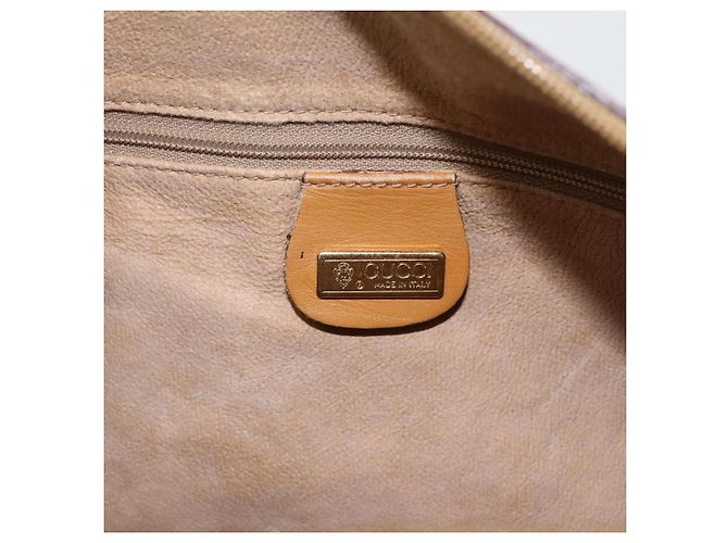 Gucci Borsa a mano Micro GG Supreme in pelle PVC 2 in 1 beige oro Auth BA10107 D'oro - vista 19
