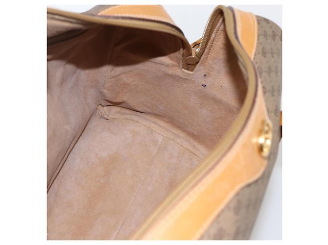 Gucci Borsa a mano Micro GG Supreme in pelle PVC 2 in 1 beige oro Auth BA10107 D'oro - vista 21