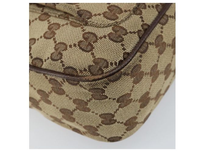 Borsa a Spalla GG Canvas Gucci Beige Argento 131211 Auth 170502 - vista 15
