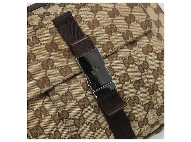 Borsa a Spalla GG Canvas Gucci Beige Argento 131211 Auth 170502 - vista 18