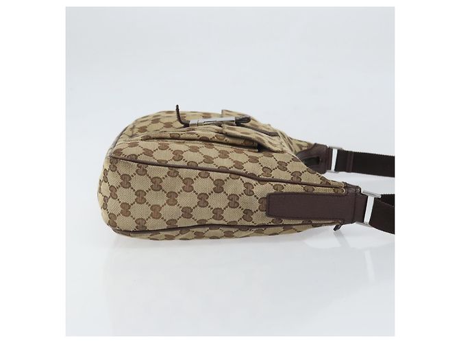 Borsa a Spalla GG Canvas Gucci Beige Argento 131211 Auth 170502 - vista 3