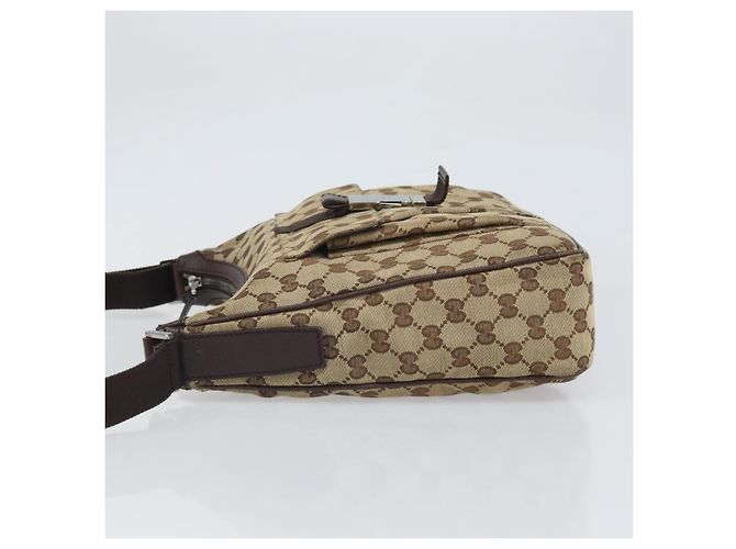 Borsa a Spalla GG Canvas Gucci Beige Argento 131211 Auth 170502 - vista 4
