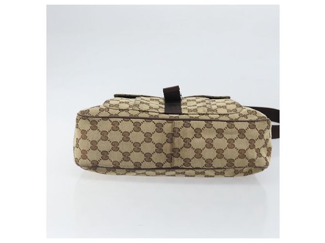 Borsa a Spalla GG Canvas Gucci Beige Argento 131211 Auth 170502 - vista 5