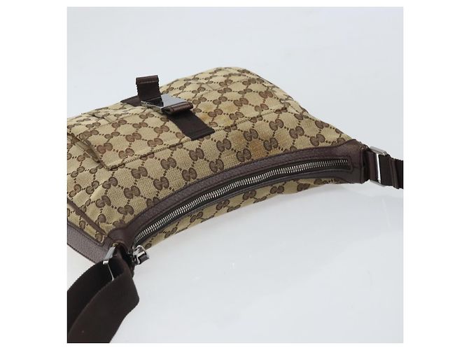 Borsa a Spalla GG Canvas Gucci Beige Argento 131211 Auth 170502 - vista 6