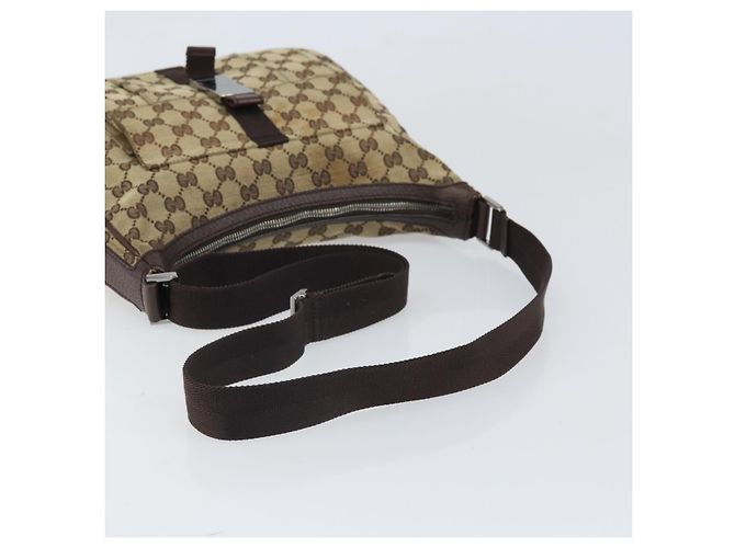 Borsa a Spalla GG Canvas Gucci Beige Argento 131211 Auth 170502 - vista 7