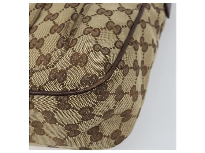Borsa a Spalla GG Canvas Gucci Beige Argento 131211 Auth 170502 - vista 8