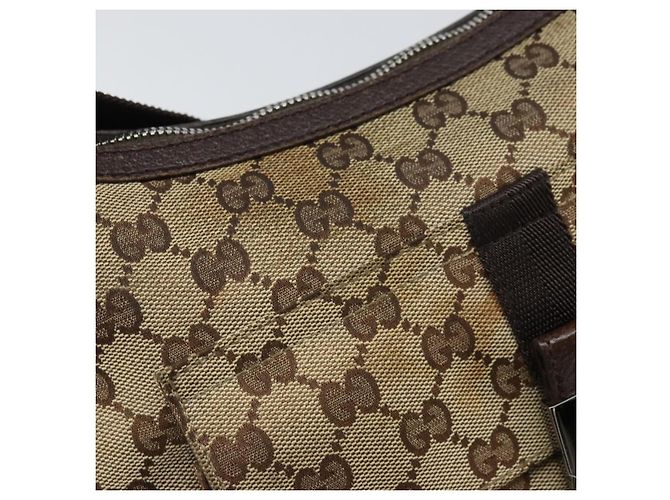 Borsa a Spalla GG Canvas Gucci Beige Argento 131211 Auth 170502 - vista 9