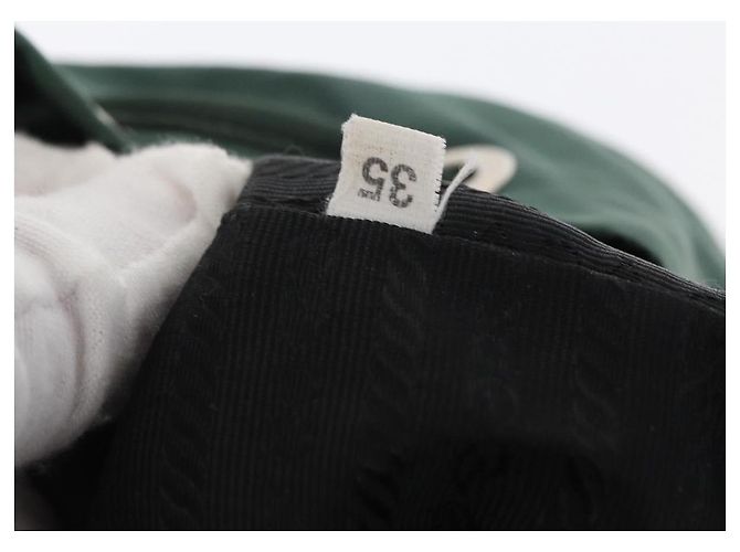 Zaino PRADA in nylon verde argento Auth ki6395 - vista 11