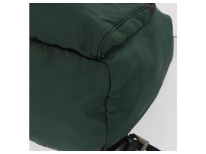 Zaino PRADA in nylon verde argento Auth ki6395 - vista 17