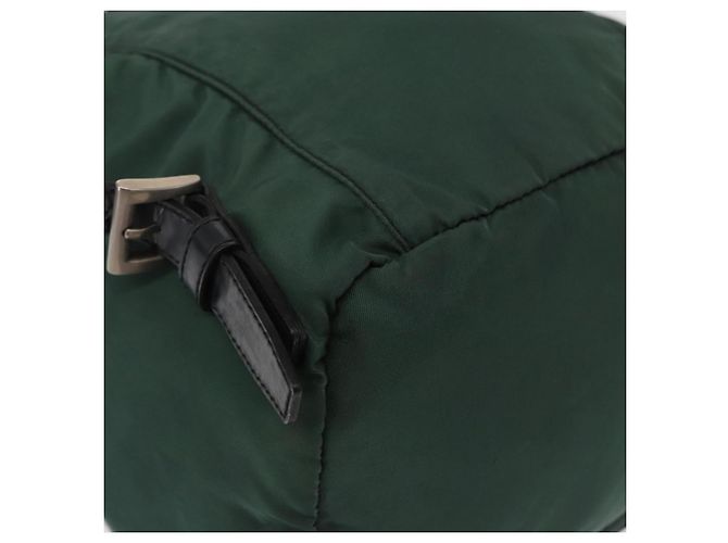 Zaino PRADA in nylon verde argento Auth ki6395 - vista 18