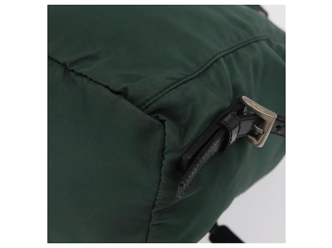 Zaino PRADA in nylon verde argento Auth ki6395 - vista 19