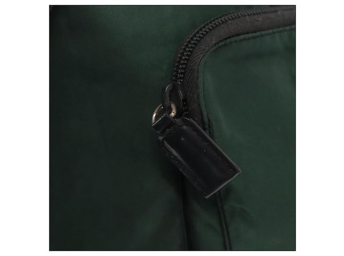 Zaino PRADA in nylon verde argento Auth ki6395 - vista 21