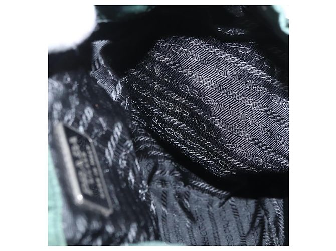 Zaino PRADA in nylon verde argento Auth ki6395 - vista 25
