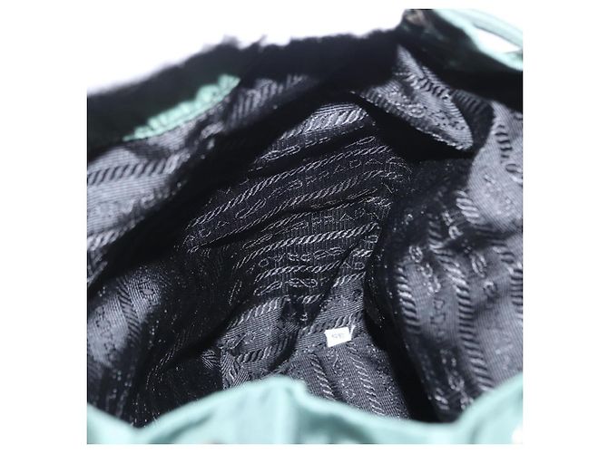 Zaino PRADA in nylon verde argento Auth ki6395 - vista 26