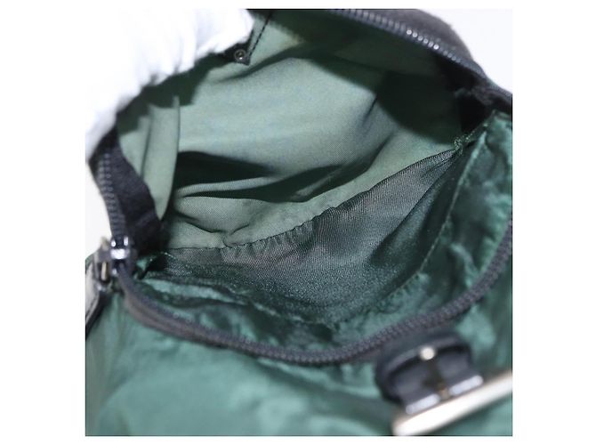 Zaino PRADA in nylon verde argento Auth ki6395 - vista 27
