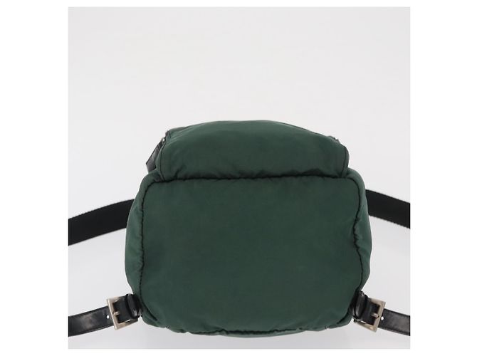 Zaino PRADA in nylon verde argento Auth ki6395 - vista 6