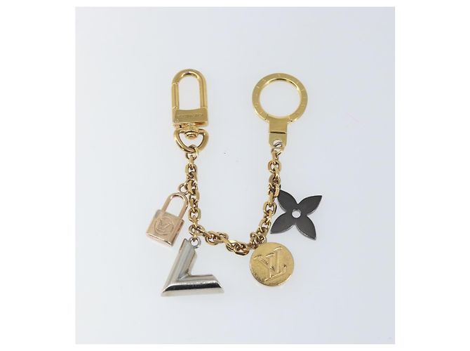 LOUIS VUITTON Portachiavi in metallo Chain Caleido V Charm oro M67379 LV Auth 170801 - vista 2