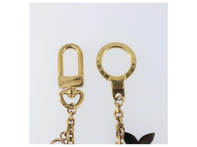 LOUIS VUITTON Portachiavi in metallo Chain Caleido V Charm oro M67379 LV Auth 170801 - vista 3