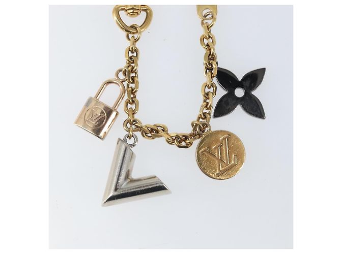 LOUIS VUITTON Portachiavi in metallo Chain Caleido V Charm oro M67379 LV Auth 170801 - vista 4