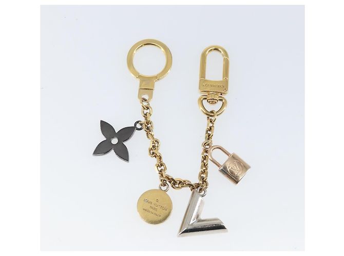 LOUIS VUITTON Portachiavi in metallo Chain Caleido V Charm oro M67379 LV Auth 170801 - vista 5
