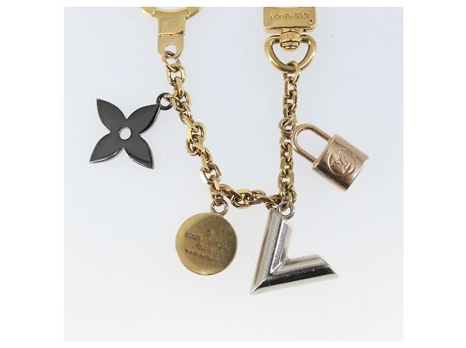 LOUIS VUITTON Portachiavi in metallo Chain Caleido V Charm oro M67379 LV Auth 170801 - vista 7