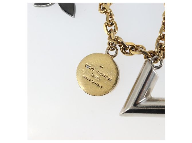 LOUIS VUITTON Portachiavi in metallo Chain Caleido V Charm oro M67379 LV Auth 170801 - vista 8