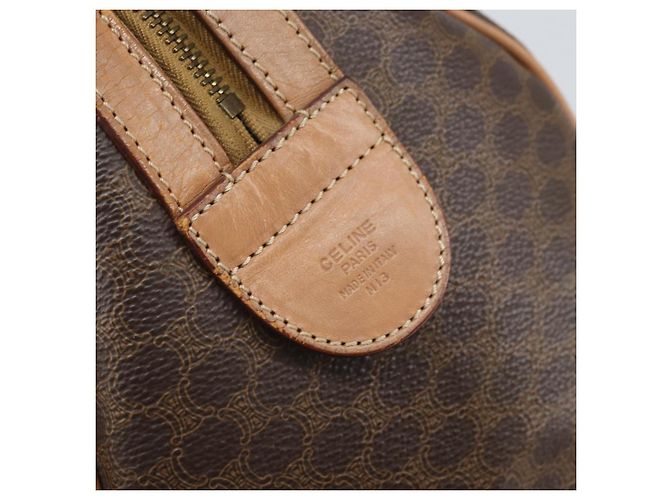 Céline Borsa a mano in tela Macadam CELINE in pelle PVC marrone e oro Auth 170409 D'oro - vista 12