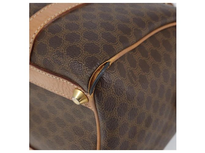 Céline Borsa a mano in tela Macadam CELINE in pelle PVC marrone e oro Auth 170409 D'oro - vista 15