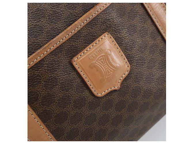 Céline Borsa a mano in tela Macadam CELINE in pelle PVC marrone e oro Auth 170409 D'oro - vista 17