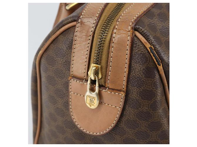 Céline Borsa a mano in tela Macadam CELINE in pelle PVC marrone e oro Auth 170409 D'oro - vista 18