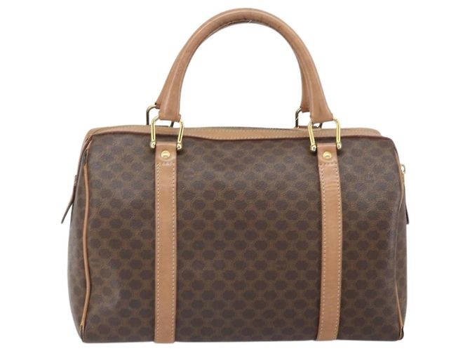 Céline Borsa a mano in tela Macadam CELINE in pelle PVC marrone e oro Auth 170409 D'oro - vista 2
