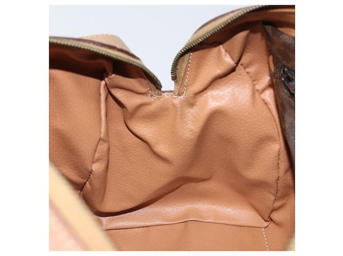 Céline Borsa a mano in tela Macadam CELINE in pelle PVC marrone e oro Auth 170409 D'oro - vista 20