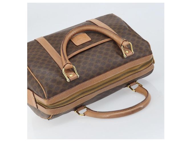 Céline Borsa a mano in tela Macadam CELINE in pelle PVC marrone e oro Auth 170409 D'oro - vista 6