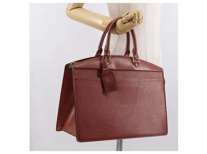 LOUIS VUITTON Borsa a Mano Epi Riviera Marrone M48183 LV Auth 169585 - vista 22