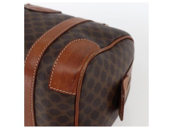 Céline Borsa a mano in tela Macadam CELINE in pelle PVC marrone oro Auth 170257 D'oro - vista 10