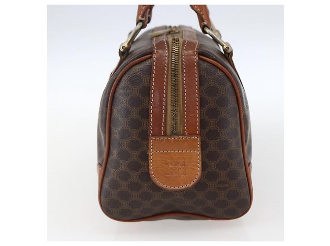 Céline Borsa a mano in tela Macadam CELINE in pelle PVC marrone oro Auth 170257 D'oro - vista 4