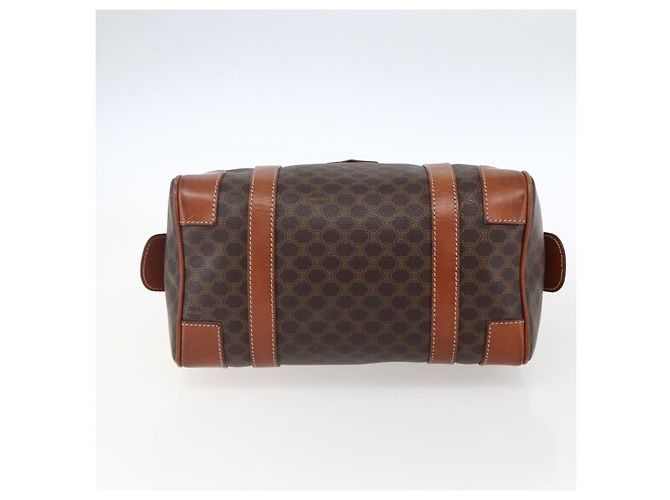 Céline Borsa a mano in tela Macadam CELINE in pelle PVC marrone oro Auth 170257 D'oro - vista 5