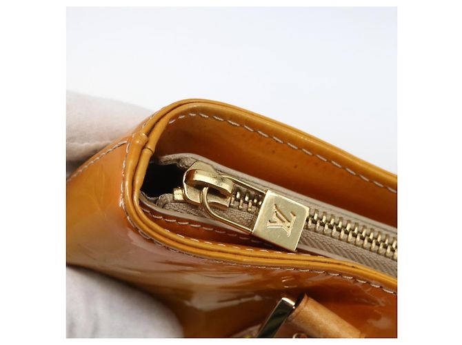 LOUIS VUITTON Borsa a Mano Houston Monogram Vernis Gialla M91121 LV Auth ka2056 Giallo - vista 17