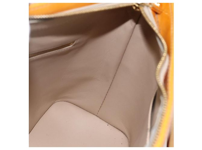 LOUIS VUITTON Borsa a Mano Houston Monogram Vernis Gialla M91121 LV Auth ka2056 Giallo - vista 19