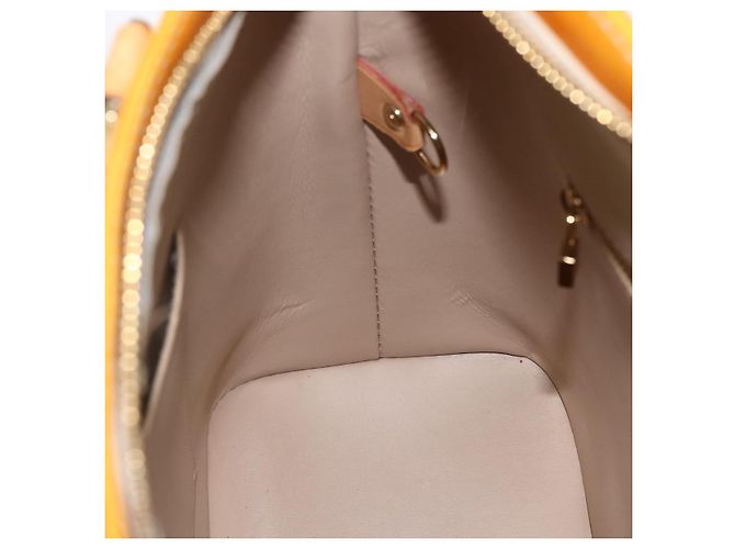 LOUIS VUITTON Borsa a Mano Houston Monogram Vernis Gialla M91121 LV Auth ka2056 Giallo - vista 20